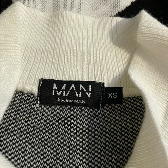 Boohoo MAN Boxy Fit Knitted Moto Shirt Size XS - Picture 4 of 7